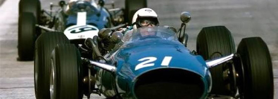 G. Ligier au volant d'une Cooper lors du Grand Prix F1 de Monaco en 1966 - Source : http://atlasf1.autosport.com 