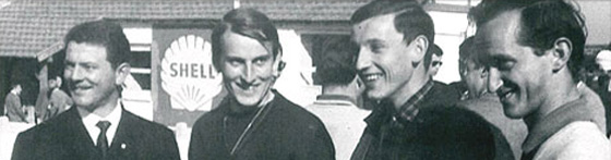 Les trois premiers Volants Shell ( J.-P. Jaussaud, C. Vigreux et J. Weber) et Tico